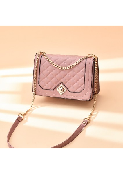 Abiye Çanta Zincir Askılı Kapitone Tote (Yurt Dışından)