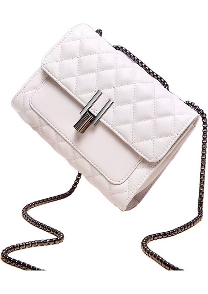 Eşkenar Dörtgen Zincir Omuz Çantası (Yurt Dışından)