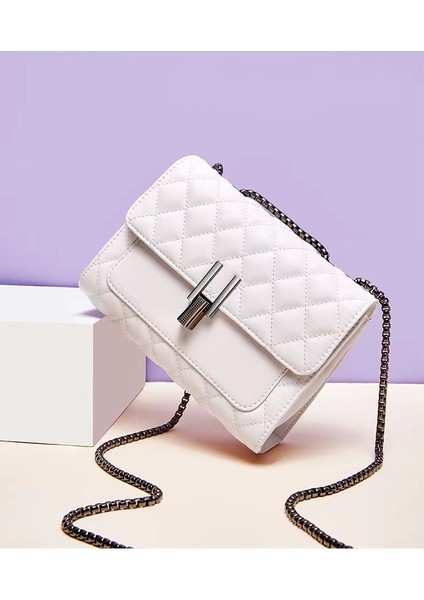 Eşkenar Dörtgen Zincir Omuz Çantası (Yurt Dışından) fiyatları