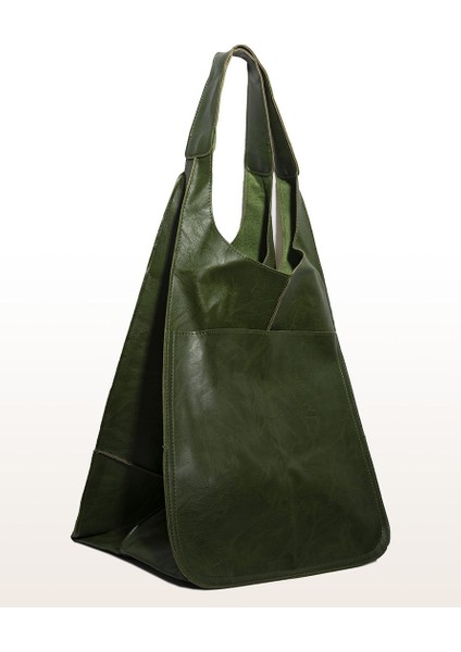 Büyük Kapasiteli Omuz Çantası Fe Deri Çanta (Yurt Dışından)