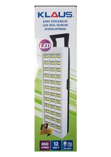 36 Ledli Şarjlı Işıldak 12 Watt KE47733