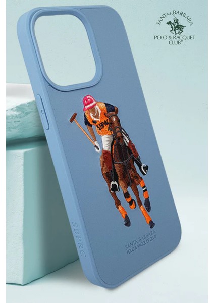 Santa Barbara Polo Jockey Serisi iPhone 13 Pro Için Fuchsia Lüks Deri Kılıf