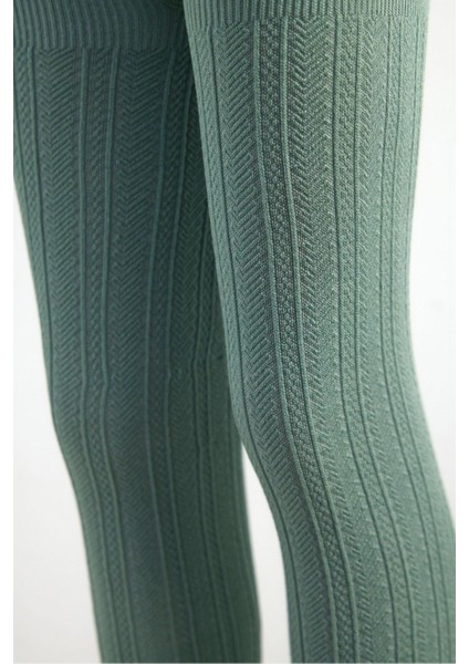 Desenli Viskon Çocuk Tayt Yeşil fiyatları