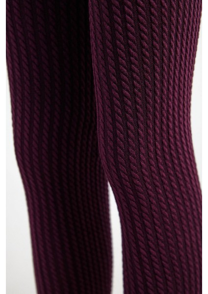 Burgu Desenli Viskon Çocuk Tayt Bordo fiyatları