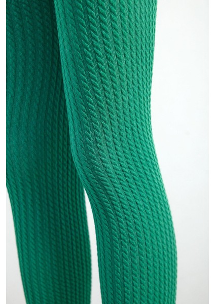 Burgu Desenli Viskon Çocuk Tayt Yeşil fiyatları