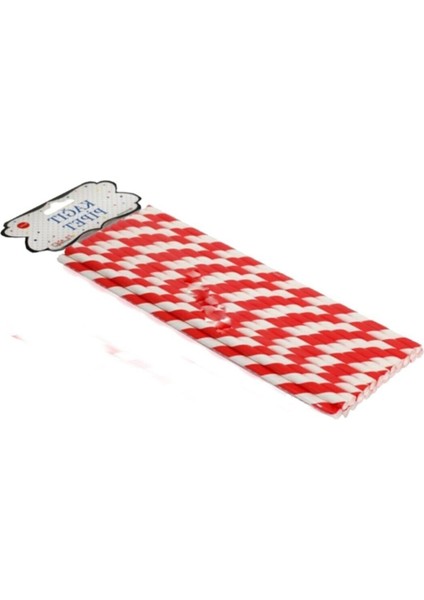 Pipet Kağıt Spiral Modeli - 25'li Kırmızı