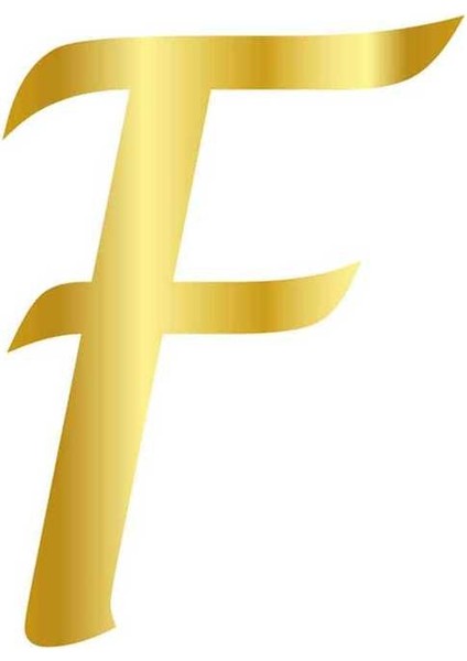 Pleksi Çubuksuz Alfabe 6 cm Altın - F