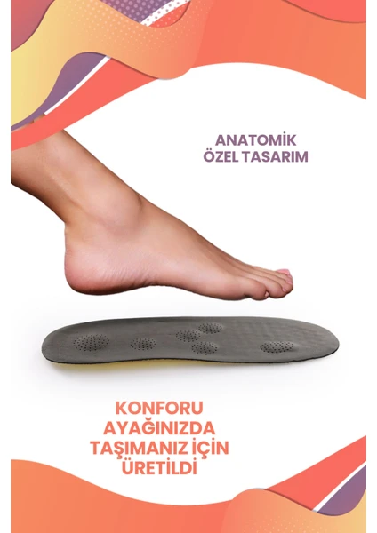 Mag Shoes Masaj Etkili Deri Tabanlık. Yumuşak Ortopedik Ayakkabı Tabanlığı