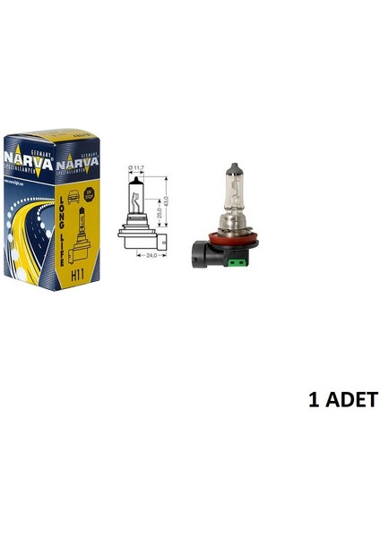 12V H11 55W PGJ19-2 Long Lıfe Uzun Ömürlü Halojen Ampul Narva 48072 E.kod 48078