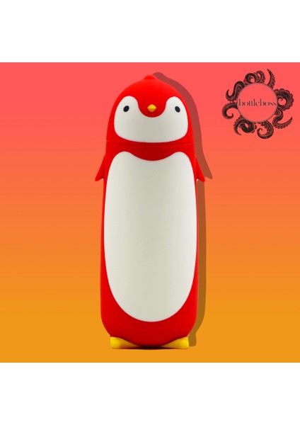 Bottleboss Penguen Figürlü Paslanmaz Çelik Çocuk Matarası 350 ml