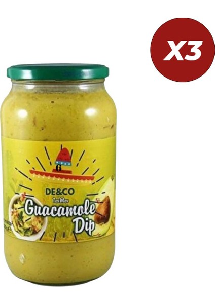 Avokado Guacamole Dip Sos 1 kg 3 Adet