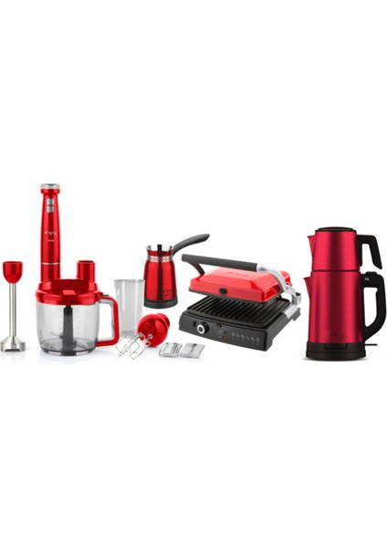 Elagance Çeyiz Paketi Kırmızı (K441R+K462R+KCM331-KKB973)