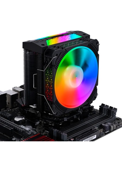 Coldpower Amd Uyumlu L4X1 Işlemci Soğutucu 4 Bakır Boru 12 cm Rgb Fan 160 Tdp