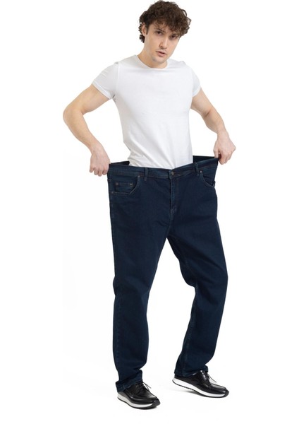 Erkek Jumbo Boy Battal Büyük Beden Geniş Kalıp Kot Pantolon 722