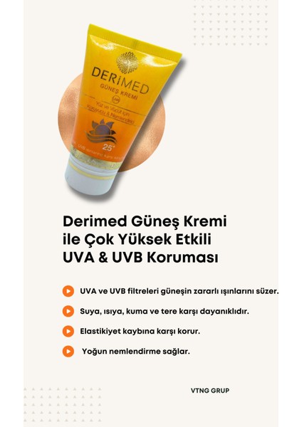 Uva & Uvb Korumalı SPF50+ Aloe Vera Içerikli Yüz/vücut Travel Çanta Boy Güneş Kremi