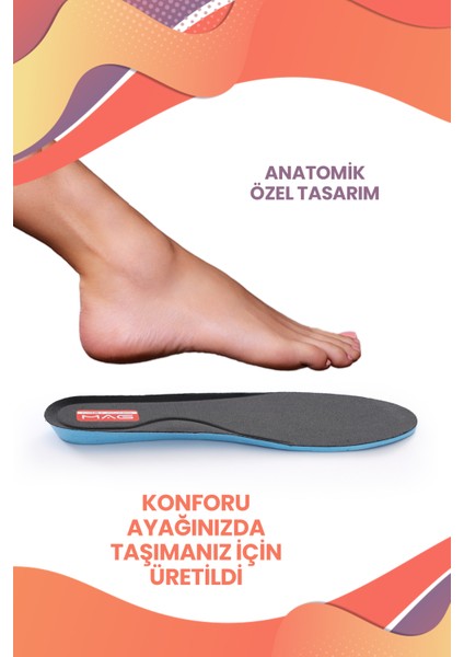 Ortopedik Yumuşak Tabanlık, Rahat Konforlu Ayakkabı Tabanlığı, Memory Foam Hafızalı Tabanlık