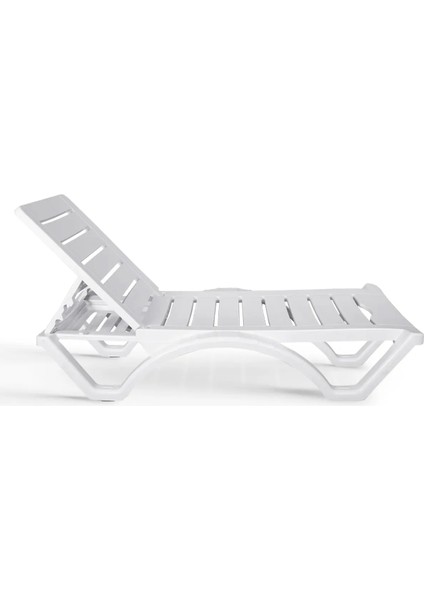 2'li Dora Kolsuz Plastik Şezlong Havuz Plaj Şezlongu 2 Adet Beyaz Kolsuz Şezlong fiyatları