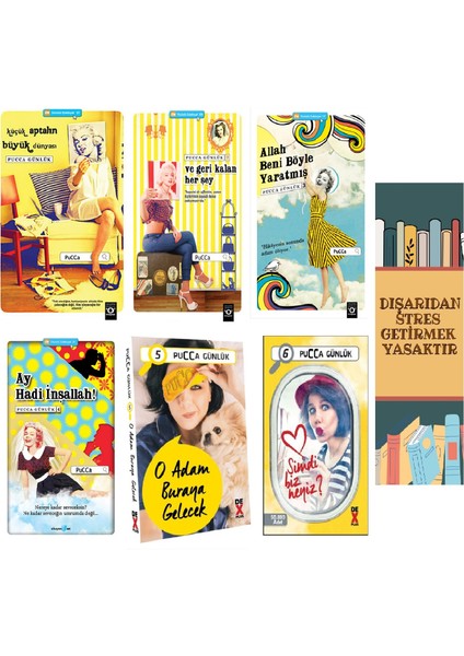 Pucca Günlük Set – 6 Kitap Tam Takım (Bu Set 0 ve 2. El Kitaplardan Oluşmaktadır) Dışarıdan Stres Getirmek Yasaktır Ayraç Hediye