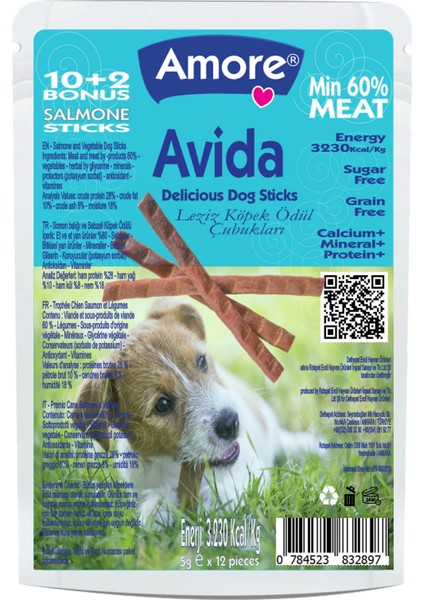 Köpek Glukozamin Tablet Osso 72LI ve 12LI Dog Sticks Salmone Ödül Avida Somonlu