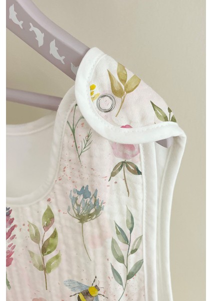4 Kat Müslin Bebek Uyku Tulumu (0-18 Ay) - Flower Dream