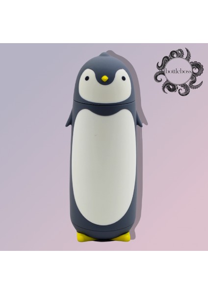 Bottleboss Penguen Figürlü Paslanmaz Çelik Çocuk Matarası 350 ml