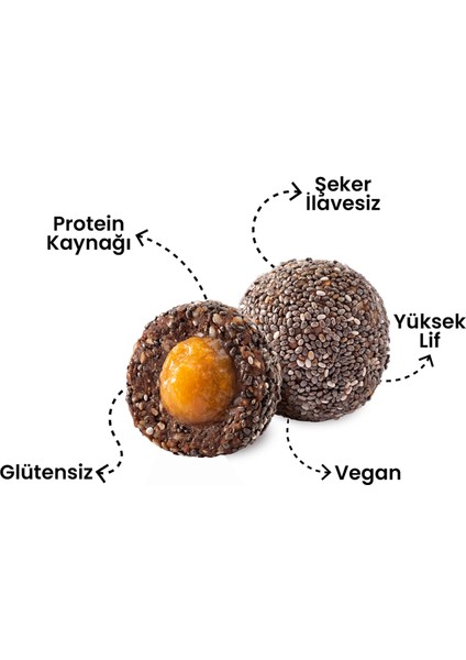 Fruity Protein Balls Portakal Dolgulu ve Bademli 55 G x 6