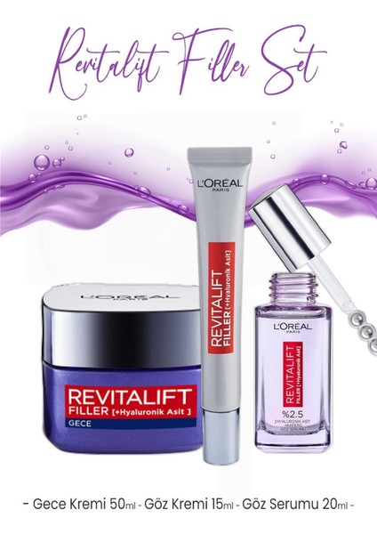 L'Oréal Paris Loreal Paris Revitalift Filler Bakım Seti 3