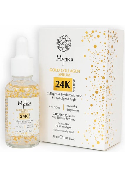 24K Altın Parçacıklı Kolajen Serum 30 ml