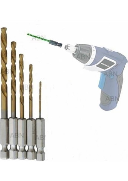 Tüm Akülü Matkaplar,şarjlı Tornavidalar Için Altıgen Bit Uç 5li Matkap Ucu Seti Mandrenlerede Uygun