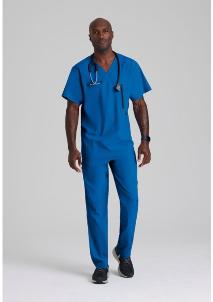 Medikal Giyim Doktor Hemşire Scrubs Cerrahi Üst Parça Likralı 0115 Amplify Scrub