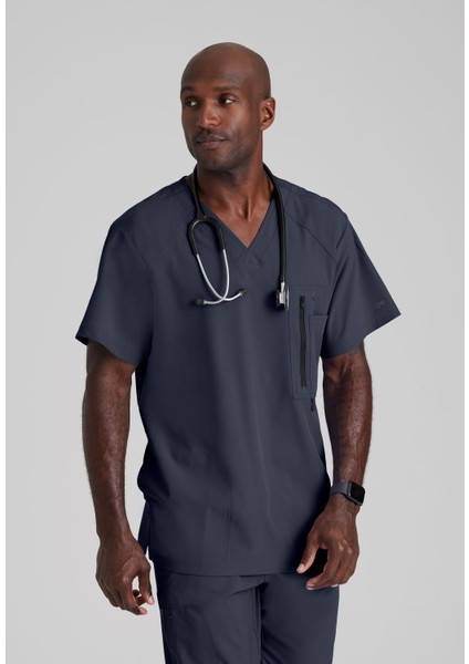 Medikal Giyim Doktor Hemşire Scrubs Cerrahi Üst Parça Likralı 0115 Amplify Scrub