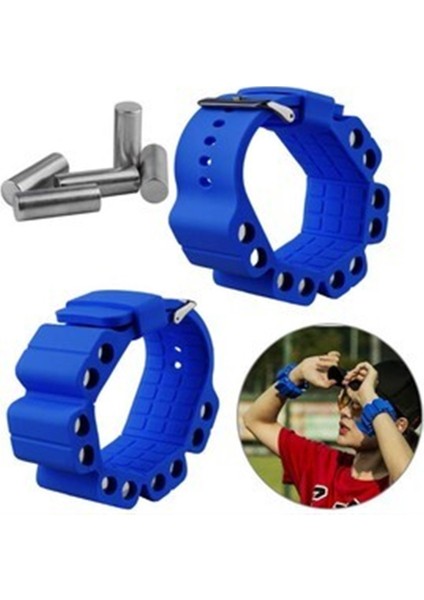 Yoga Fitness Spor Eğitimi Velcro Silikon Ağırlık Taşıyan Bilezikler Bir Çift 2lbs (Yurt Dışından)