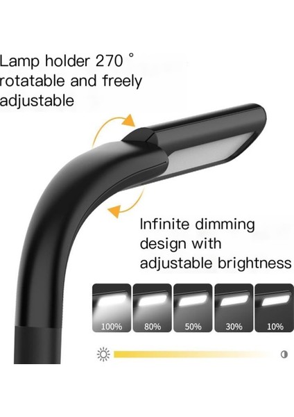 LED Açık USB Şarj Asılı Boyun Okuma Lambası Öğrenci Yurdu Gece Lambası (Yurt Dışından)