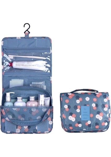 Sunshop Çiçek Desenli Asılabilir Organizer Çanta - Mavi (Yurt Dışından)