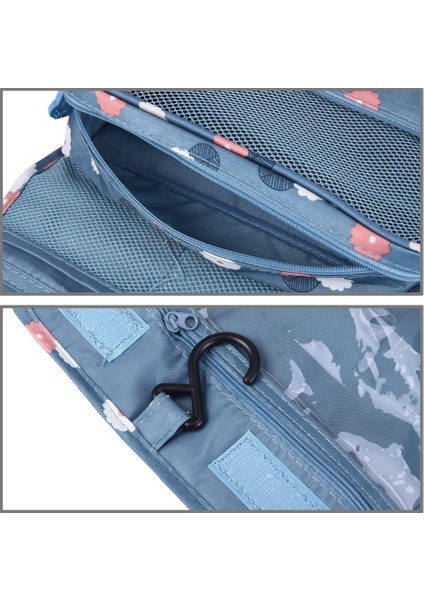 Sunshop Çiçek Desenli Asılabilir Organizer Çanta - Mavi (Yurt Dışından) fırsatları