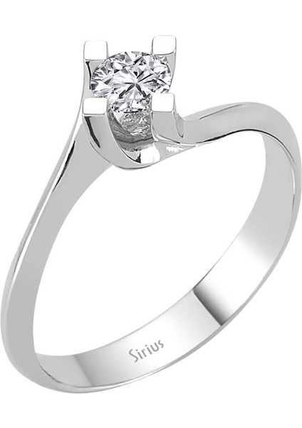 E Renk 0,30 Karat Pırlanta Tektaş Yüzük 0423R0036