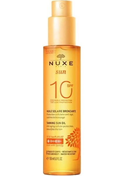 Sun Spf 10 Güneş Bronzlaştırıcı Yüz ve Vücut Yağı