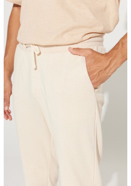 ALTINYILDIZ CLASSICS Erkek Bej Standart Fit Normal Kesim %100 Pamuk Cepli Rahat Eşofman Altı modelleri