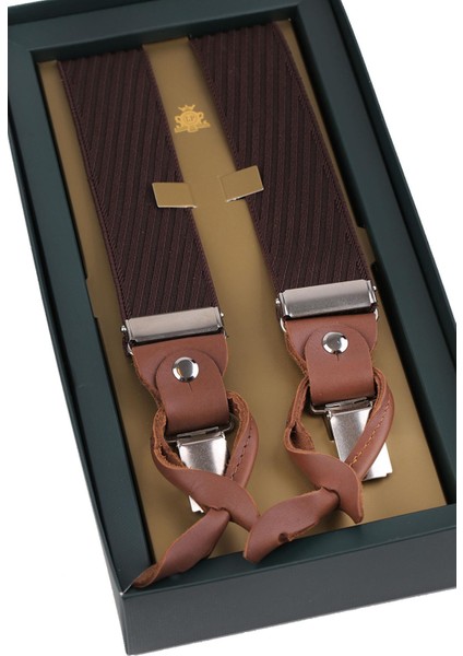 Lacivert - Gri Renk Deri Bağlantılı Erkek Pantolon Askısı PAN138 fiyatları