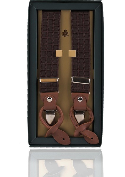 Açık Mavi Deri Bağlantılı Erkek Pantolon Askısı PAN141