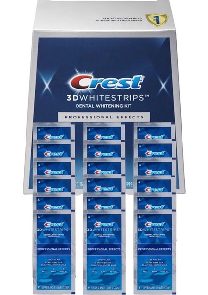3D White Professional White Diş Beyazlatma Bantları - 36 Bant - 18 Paket -