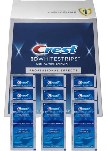 3D White Professional Effects Diş Beyazlatma Bantları - 18 Bant - 9 Paket