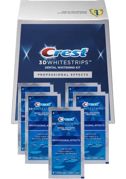 3D Whitestrips Professional Effects Diş Beyazlatma Bantları 5 Paket (10 Bant) Crest 3D -5/10