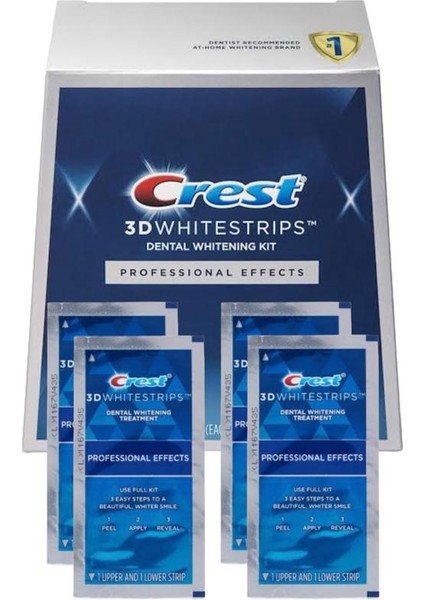 3D White Professional Effects Diş Beyazlatma Bantları - 8 Bant - 4 Paket