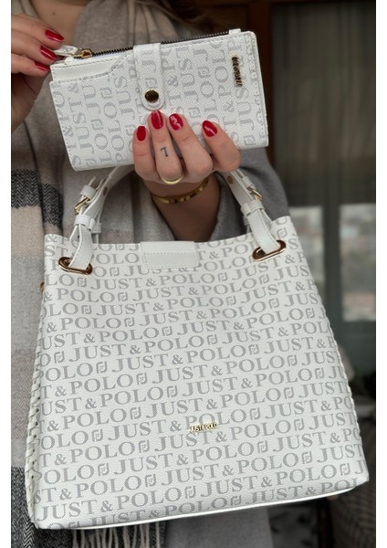 Kadın Örgülü 4 Bölmeli Omuz Çantası ve El Çantası GD2180