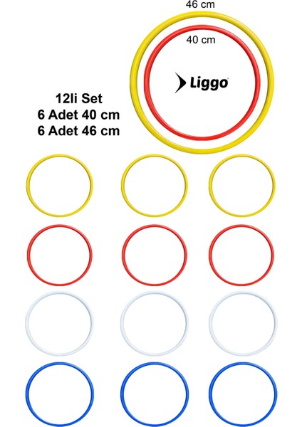 12LI Koordinasyon Çemberi Hız Çemberi Antrenman Çemberi