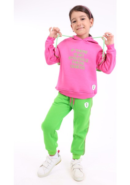 Toontoy Kız Çocuk Baskılı Eşofman Takım