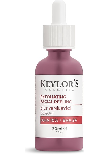 Aha & Bha Canlandırıcı & Cilt Tonu Eşitleyici Kırmızı Peeling Cilt Serumu (Aha 10% + Bha 2%) 30 ml