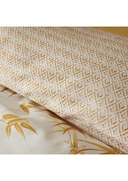 Grove Bambu Çift Kişilik %100 Pamuk Nevresim Takımı Sarı
