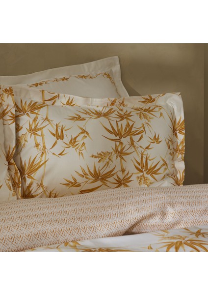 Grove Bambu Çift Kişilik %100 Pamuk Nevresim Takımı Sarı